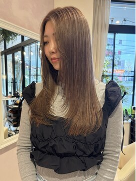 フルール(hair place Fleur) ハイトーンカラー×顔周りレイヤー