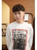メンズ刈り上げスパイキーショートニュアンスパーマ眉毛カット