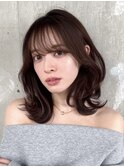 くびれレイヤーカット/ミディアムヘア/シャギー/30代/40代/50代