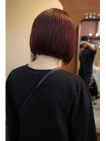 チャプター 問屋町(chapter)&nbsp;髪質改善パツっとボブミニボブワインレッドケアカラー岡山