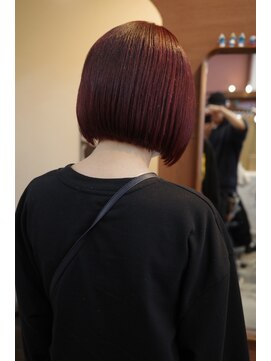 チャプター 問屋町(chapter) 髪質改善パツっとボブミニボブワインレッドケアカラー岡山