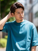 エムエイチザバーバー 本町(MH THE BARBER)&nbsp;センターパート×ブラウンショート【北浜・堺筋本町・淀屋橋】