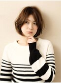 小顔&似合わせカットで大人かわいいニュアンスカールボブ☆