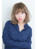 【aRietta】外国人風ミルクティーカラーふわミディ/秋冬カラー