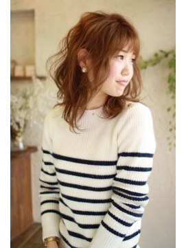 トヌコア ルア 下北沢店(TONUKOA RUA) 【TonukoaRua】セミウェットカールなグレージュ系ウェーブ