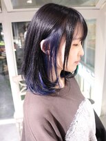 ロリム(RorriM)&nbsp;ダブルカラー 　ブルーアッシュ×ブルー　インナーカラー