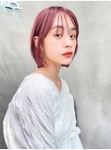 Aimee 町田　くすみピンク×シースルーバング