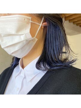 サクラ オモテサンドウ(SAKURA) イヤリングカラー インナーカラーブルー