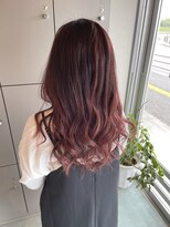 エイト 沖縄豊崎店(EIGHT toyosaki)&nbsp;【EIGHT 豊崎】お客様スタイル_グラデーション×チェリーピンク