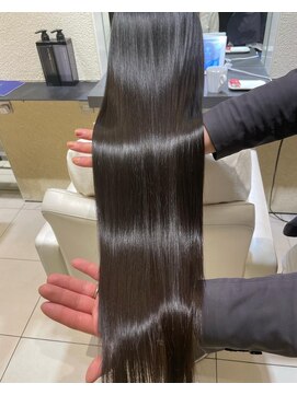 マティス 表参道(matiz) ブリーチなしWカラー　青髪　透明感　ブルーブラック