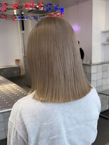 ダブルカラーミルクティーベージュカラーケアブリーチハイトーン