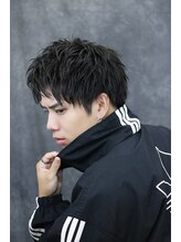 2ブロック無し×刈り上げ無し×スパイキーショート【ソフトツイスト/ツイスト/メンズカット/メンズパーマ】