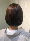 髪質改善＊まるみボブ×ベージュカラー＊美髪【Zina S 札幌】