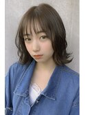 ★ハッシュカットフルバング 似合わせカットレッドブラウン*