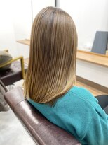 ランプ(Lamp) くびレイヤーグレーベージュニュアンスカラー白髪染め白髪ぼかし