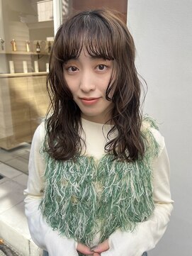メルト 西梅田店(melt) #ミディアムパーマ　#顔まわりレイヤー