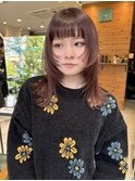ミディアム レイヤー　スタイル　暖色　大須　上前津