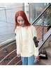 〈全員〉カット+ダブルカラー(ブリーチ)＋トリートメント ￥24750