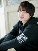 mod's姪浜/黒髪ダークアッシュ清潔感韓国マッシュルームヘアi