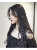 似合わせ韓国レイヤー×艶カラーブルーブラック髪質改善/新宿k