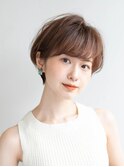 ショートくびれヘアアプリコットオレンジ20代30代40代50代