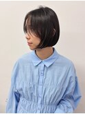 ぷつっとボブ/タイトボブ/前髪なしボブ/前髪長め