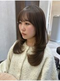 レイヤーカット シフォンベージュ【momoka】