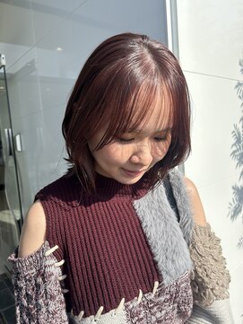 ウシワカマル ミライ(USHIWAKAMARU MIRAI) レイヤーボブ×チェリーレッド