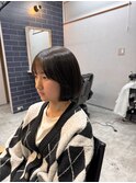 ロングからバッサリ◎天使の羽バング×タッセルボブ
