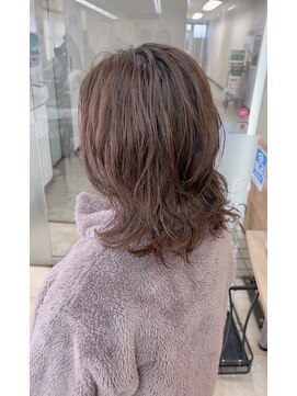 エイムヘアメイク 舟入店 ニュアンスコテ巻き風パーマ