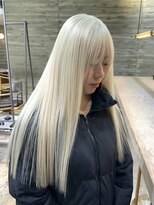 ヲタク(wotaku.)&nbsp;ホワイトブロンドホワイトヘアハイトーンカラーブリーチカラー