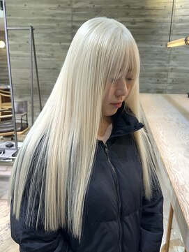 ヲタク(wotaku.) ホワイトブロンドホワイトヘアハイトーンカラーブリーチカラー