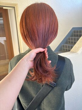 ラミエ バイ メルト 吉祥寺(lamie by melt) 小川/ブリーチなしwカラーピンクオレンジ20代30代吉祥寺