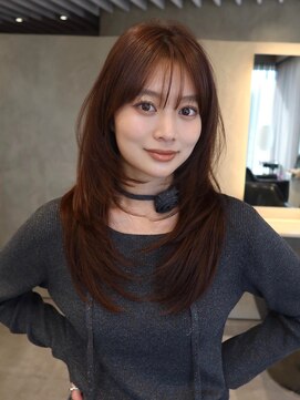 ロアンザトウキョウ(L'EANE THE TOKYO) レイヤーカット×オレンジブラウン【荒谷進介】