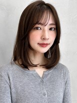 アグノス 青山(Agnos)&nbsp;セミディワンカールサイドバングアンブレラカラーイメチェン