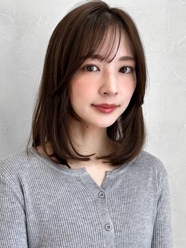 アグノス 青山(Agnos) セミディワンカールサイドバングアンブレラカラーイメチェン