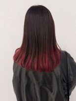 ノアサロン(Noa SALON)&nbsp;ナチュラルブラウン×チェリーレッドグラデーション