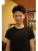 メンズツイストスパイラルパーマツイスパ刈り上げ眉毛カット岡山