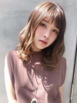 リークフー(Ree cu fuu)&nbsp;小顔夏カラー愛されショートボブヘーゼルブラウン大人可愛い