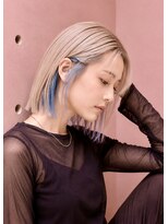 パーク バイ グラッジ 池袋(Park by GLADGE) ぷっつりボブ×インナーコバルトブルー