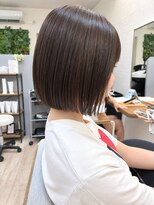 エイティヘア(Eighty hair)&nbsp;艶髪まとまる大人可愛い丸み切りっぱなしボブ
