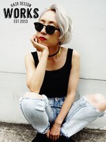 ワークス ヘアデザイン(WORKS HAIR DESIGN)&nbsp;ホワイトベージュショートボブヘアー