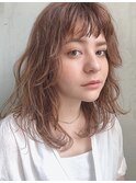 暗めカラー/レイヤーカット/くすみベージュ/ボブ/新宿