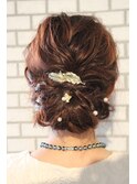 ふんわり、シニヨンアレンジ☆