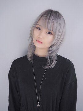 リアイス(Re:ICE) ミニウルフ/くすみブルー/流れるレイヤー/インナーハイライト