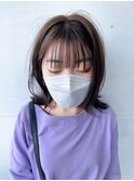 外ハネヘルシースタイルアッシュベージュふんわり丸みカット