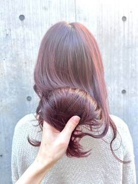ヘアサロン ガリカ 表参道(hair salon Gallica) 【hazuki】ゆるふわフェミニンミディアム/透明感ピンクブラウン