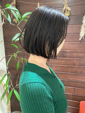 ジャム(Jam) 人気のミニボブ×透け感オリーブグレージュ★中村大輔