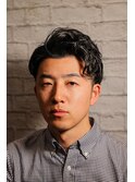 ツーブロックパーマアップバング
