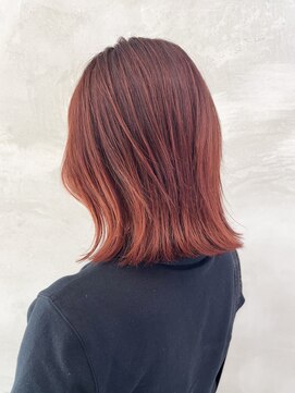 ペスカ 長町南店(pesca) red orange color (1bleach) OIKAWA